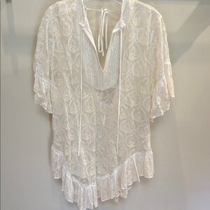 Elegant White Lace Swimsuit Cover Up